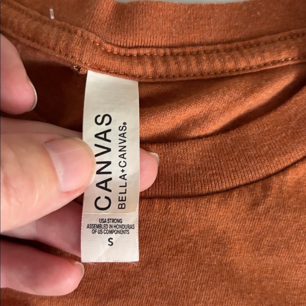Bella Canvas Thanksgiving Turkey Graphic Tee Burnt Orange Sz S - Picture 5 of 7